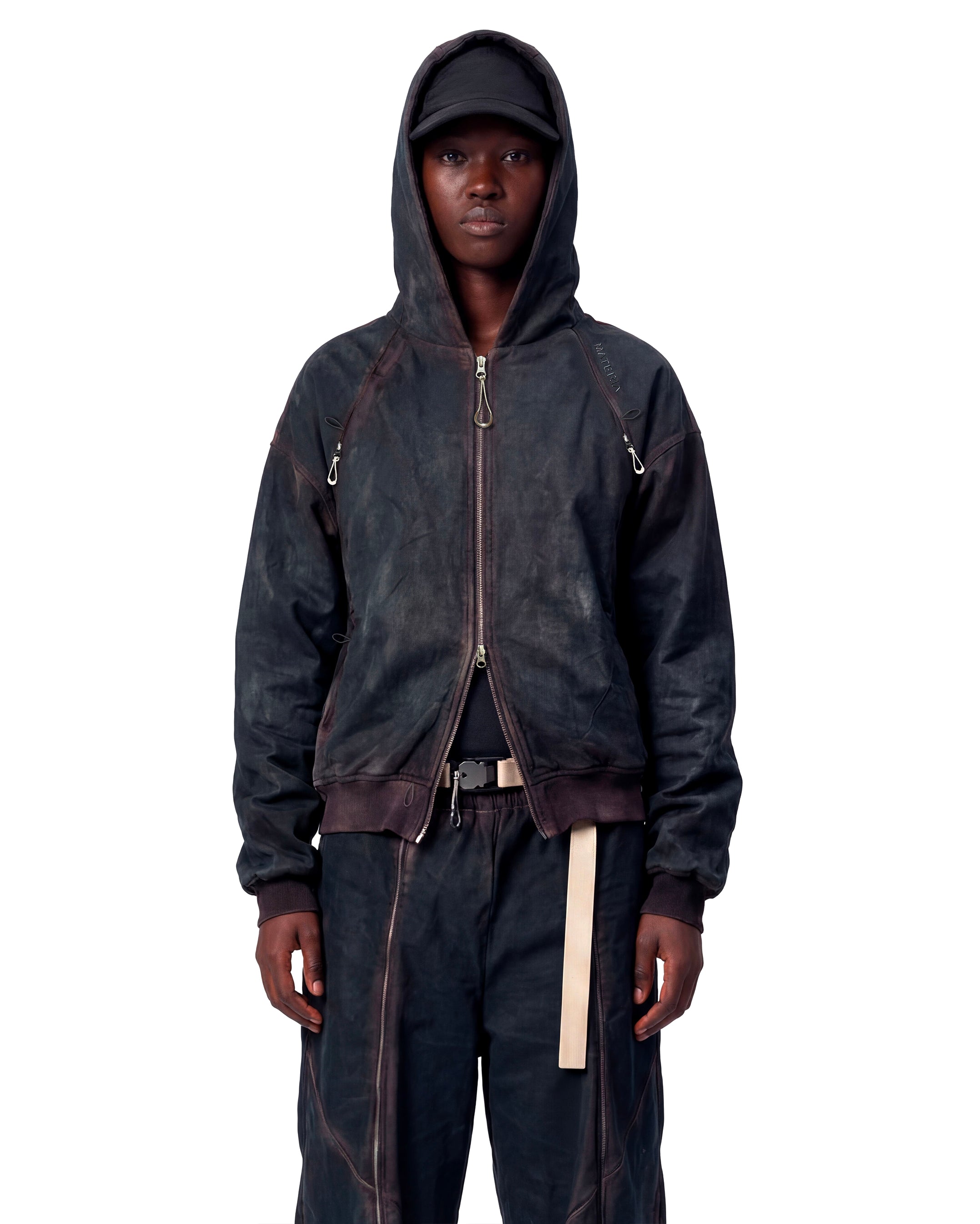 MATERIA PHYSIS_001_ZIP HOODIE_CROCO NYCHTA
