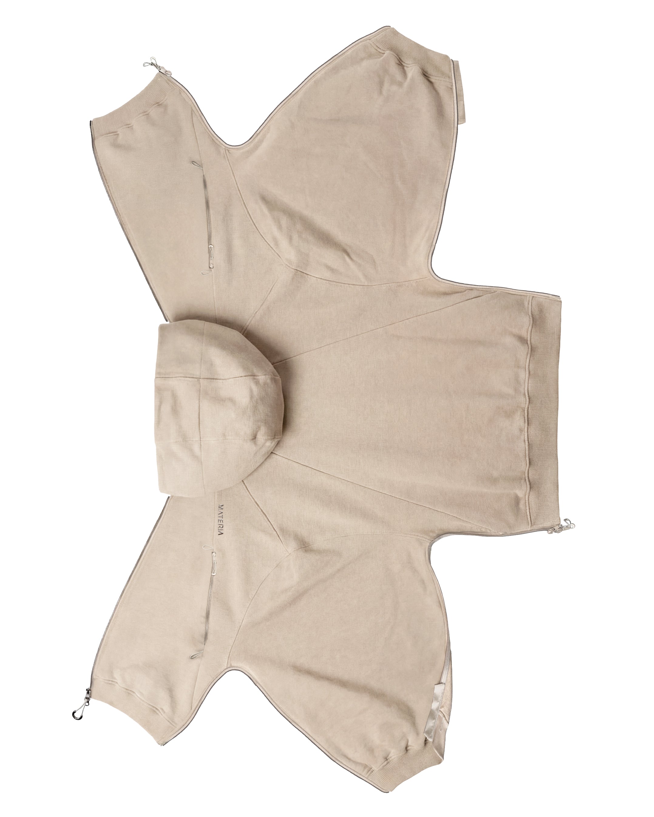 MATERIA PHYSIS_001_ZIP HOODIE_BEIGE