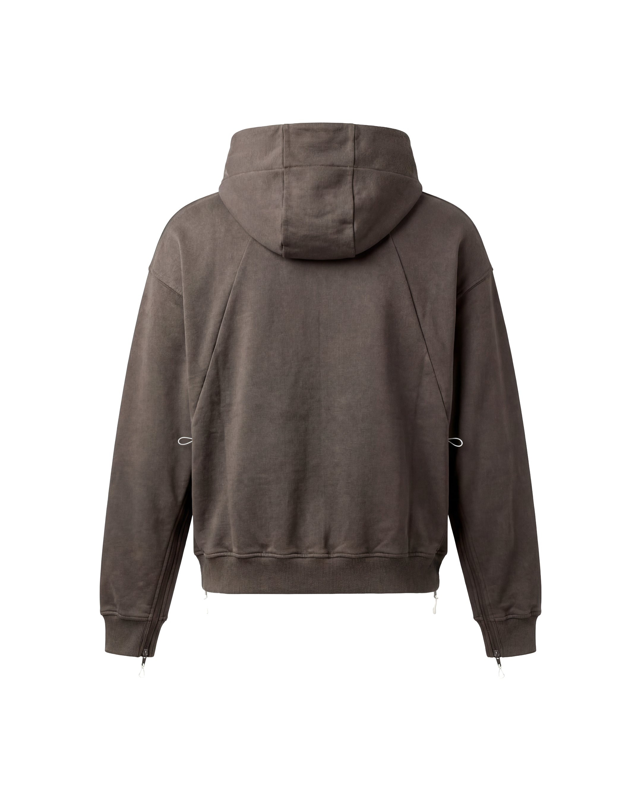 MATERIA PHYSIS_001_ZIP HOODIE_BROWN