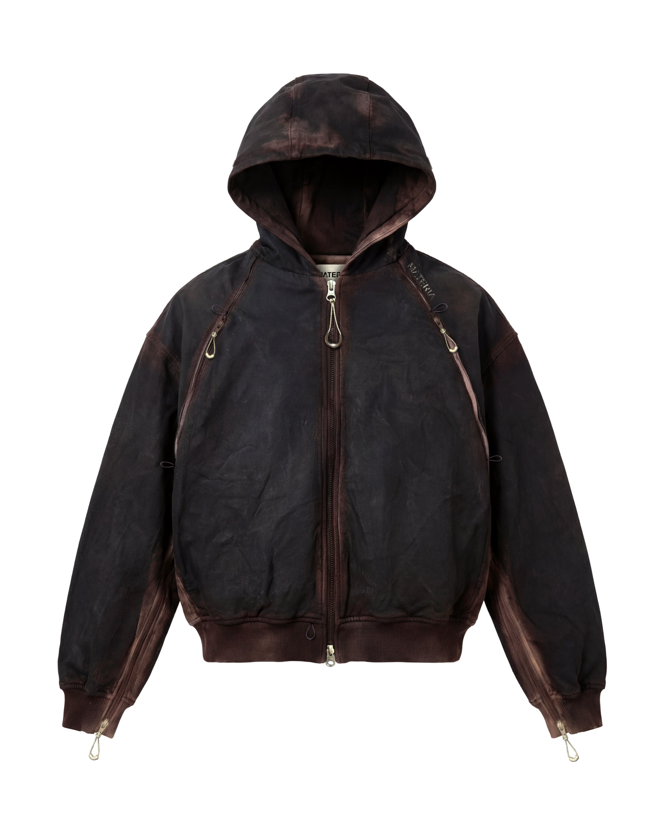 MATERIA PHYSIS_001_ZIP HOODIE_CROCO NYCHTA