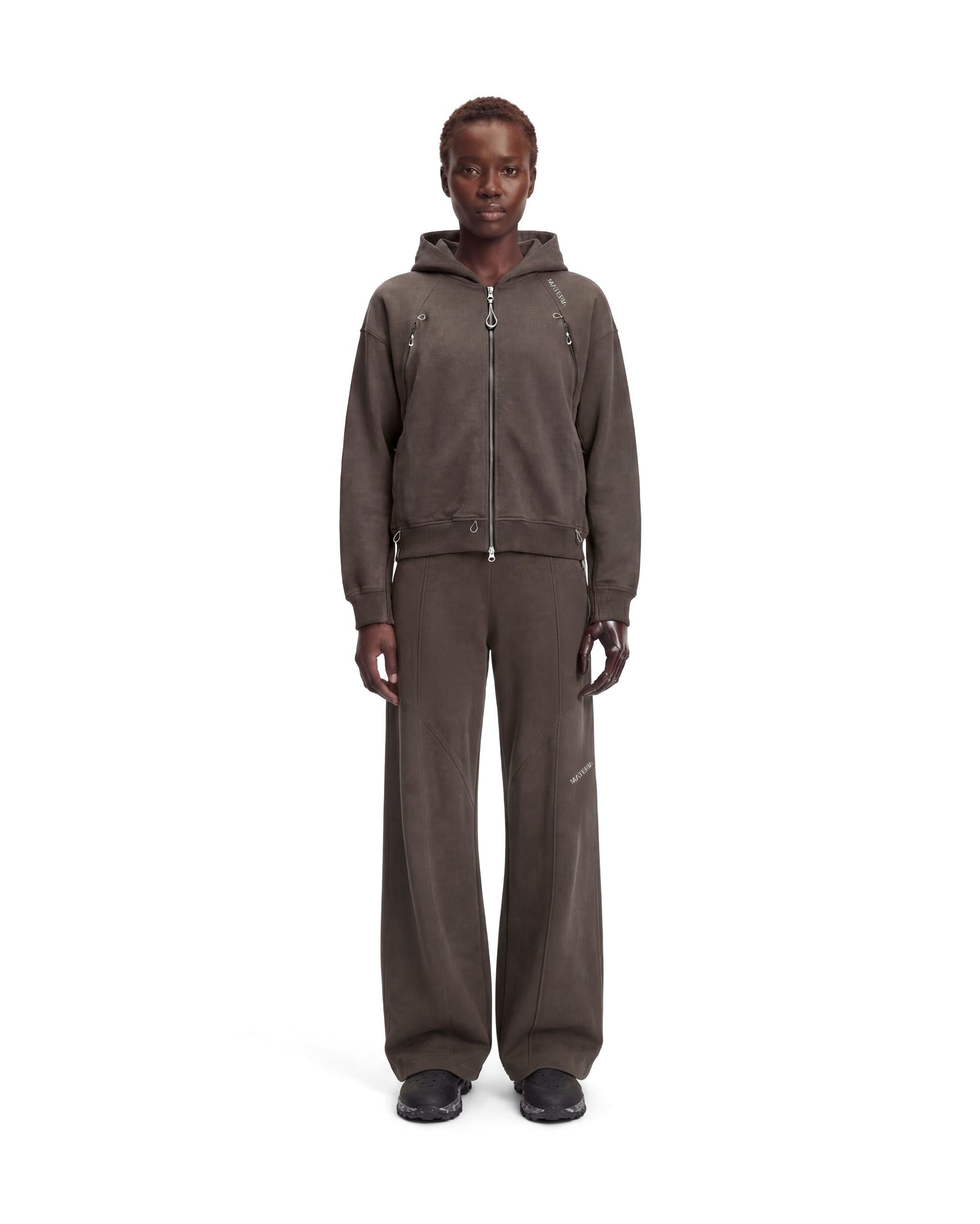 MATERIA PHYSIS_001_ZIP HOODIE_BROWN