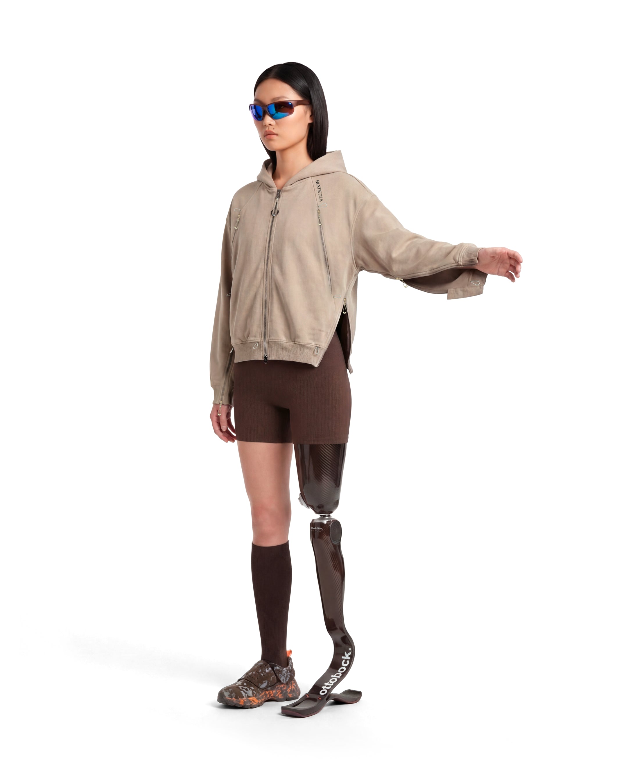 MATERIA PHYSIS_001_ZIP HOODIE_BEIGE